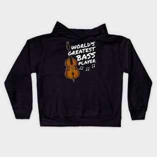 Double Bass World's Greatest Bass Player Bassist Kids Hoodie